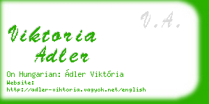 viktoria adler business card